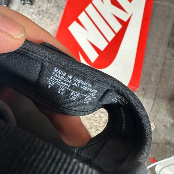 Nike Icon Classic Sandal Black White Platform Wedge DH0224-001 Women Size 8 - Picture 2 of 15